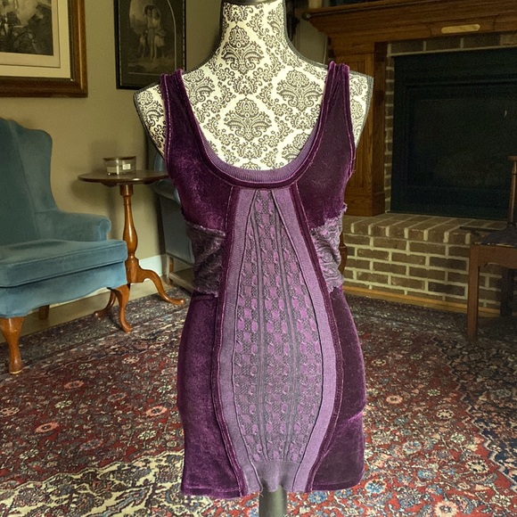 Free People | Purple Velvet | Mini Dress - Picture 1 of 6
